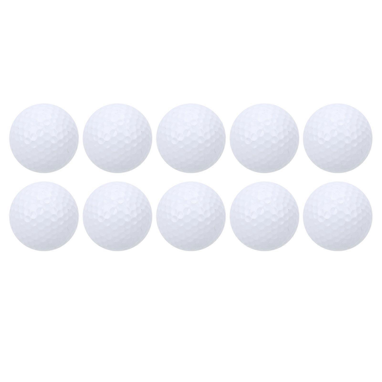 10Pcs Double Layer Golf Practice Balls Soft Putting Training Balls Golf Accessory