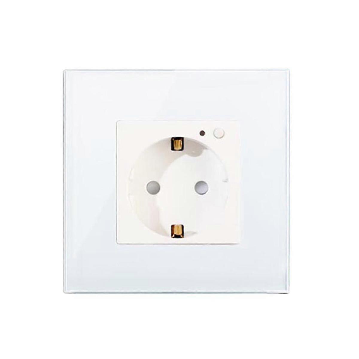 Electrical Plug Socket Wall Power Outlet Panel 16A European Round Hole Power Outlet Power Smart Socket EU Plug