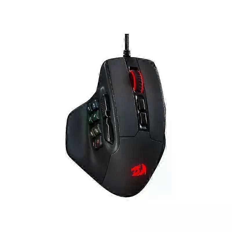 MMO Gaming Mouse with 15 Programmable Buttons, Wired RGB Design and Ergonomic Grip