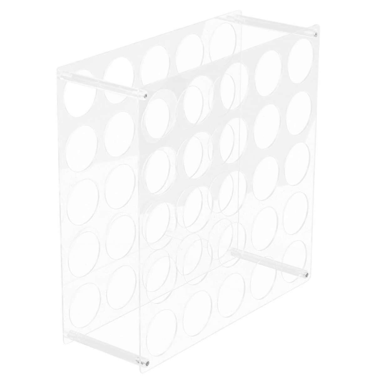 Roll Organizer with Compartments – Acrylic Storage Stand for Films, Sturdy and Compact