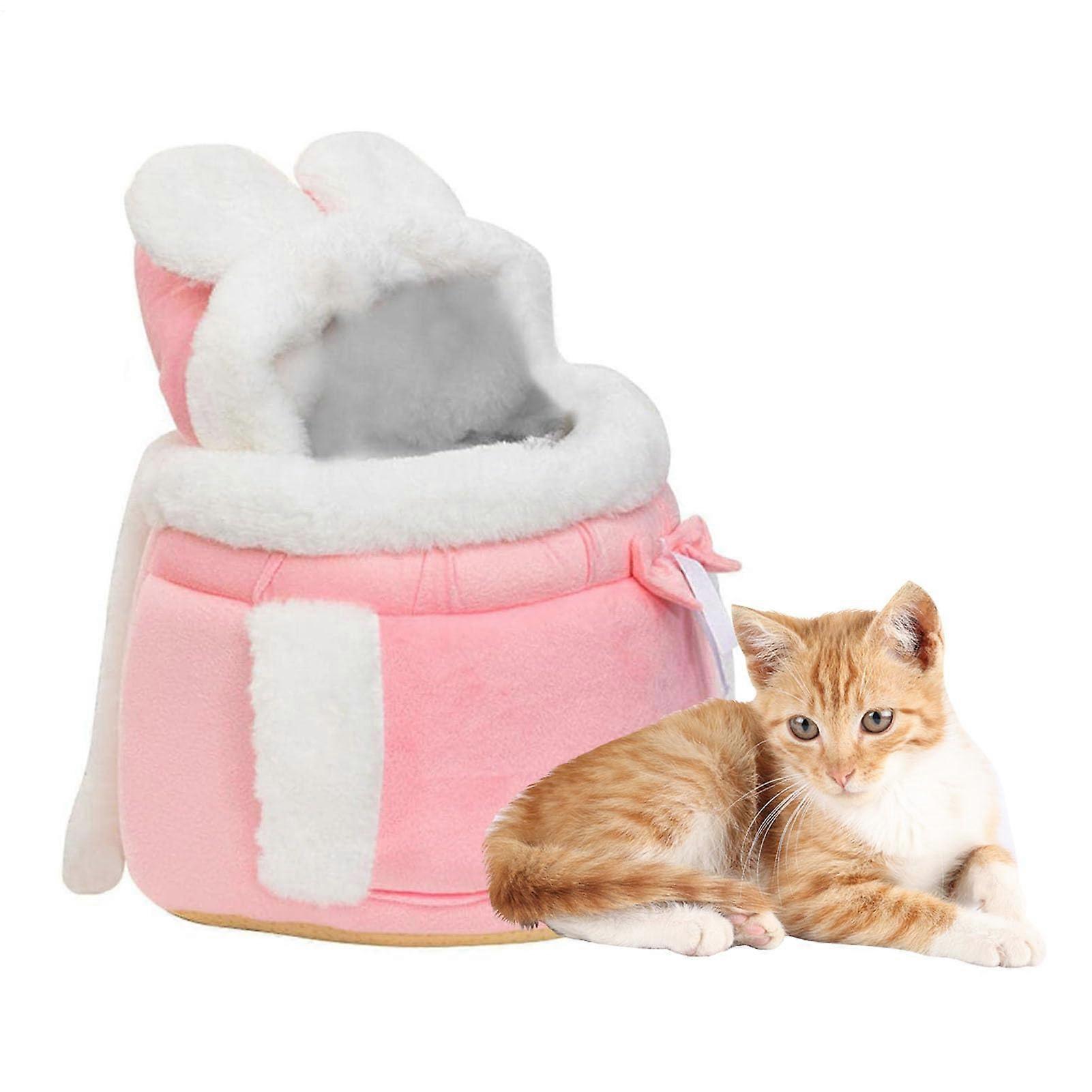 Comfortable adjustable cozy cat carrier, cute doublebag design, durable cat bag Pink M L 39 x W 25 x H 15 cm