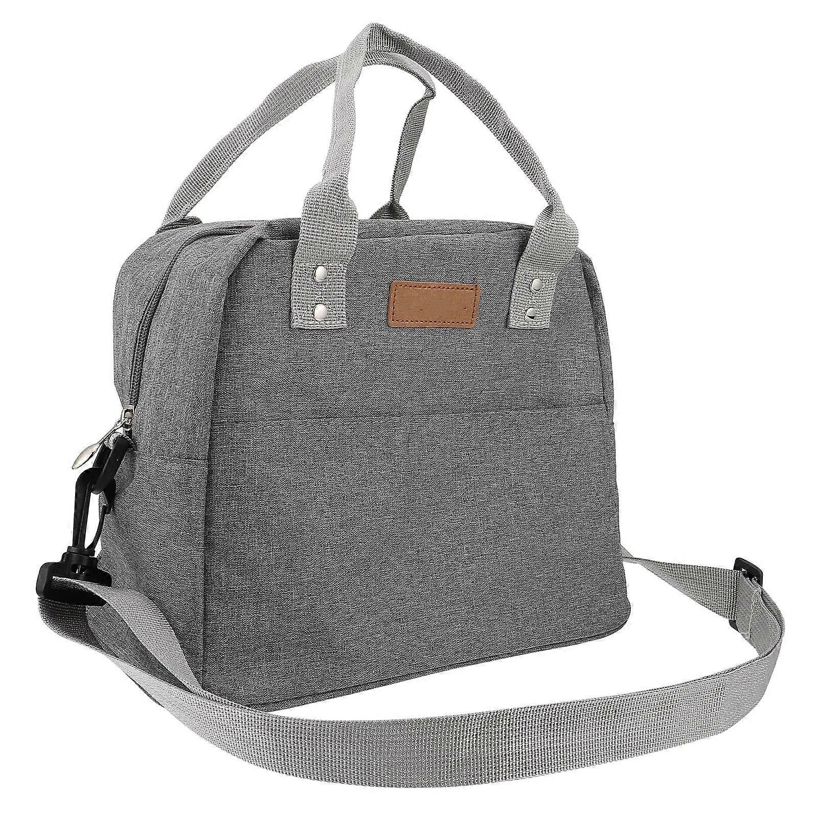 Portable Insulated Japanese Style Bento Bag For Office Workers Study Picnic 11.40x9.04x6.29Inch 1Pcs