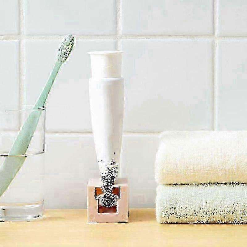 ZENGO 4pcs Set Multifunctional Toothpaste Holder Dispenser Plastic Toothpaste Tube Squeezer