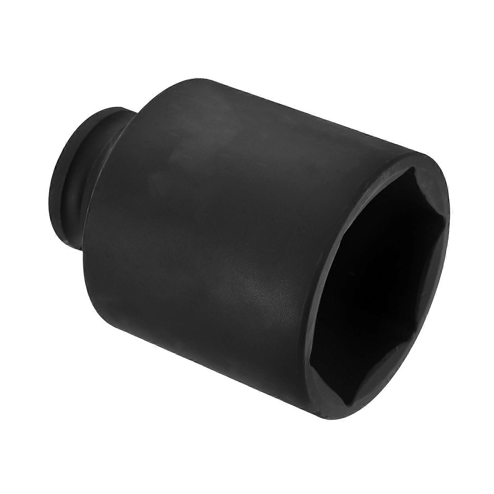 Black Steel Impact Socket for Drill 1/2'' Drive Deep Socket Wrench Suitable for Large Torque