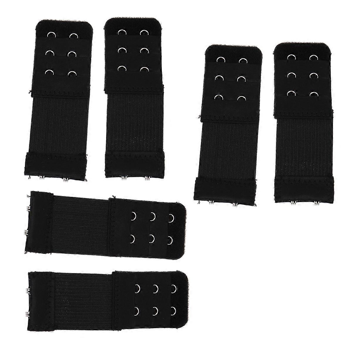 Lingerie Extender Strap Black Bra Lengthened Strap Extend Band Comfortable 6Pcs