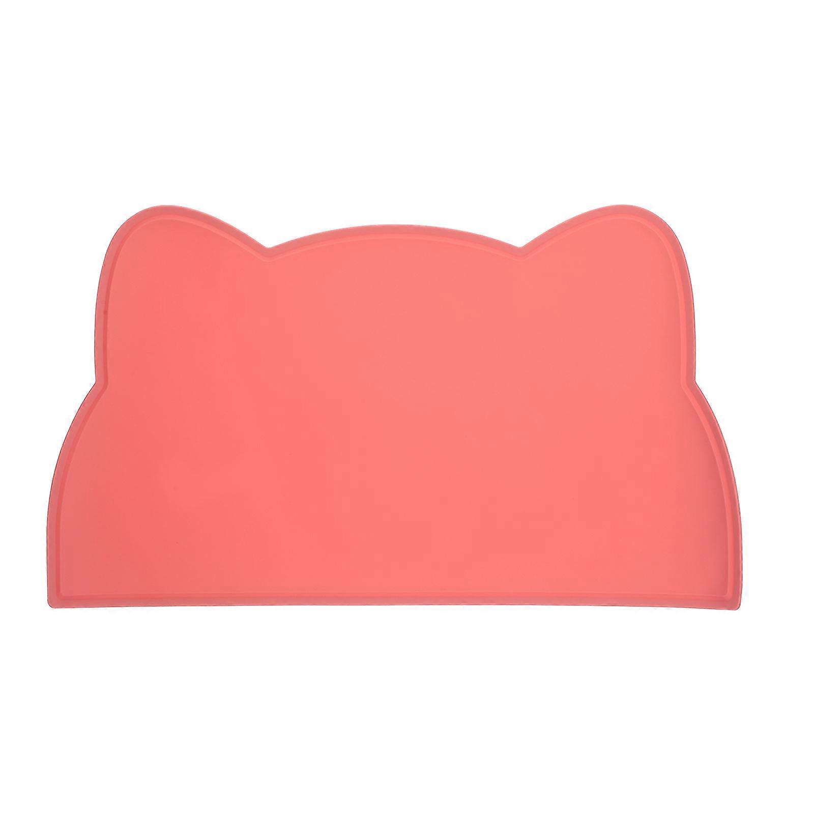 Pet Placemats Bite Resistant Leak-Proof Pink 47X26X0.5CM Protect Pet Health Daily Feeding 1Pcs
