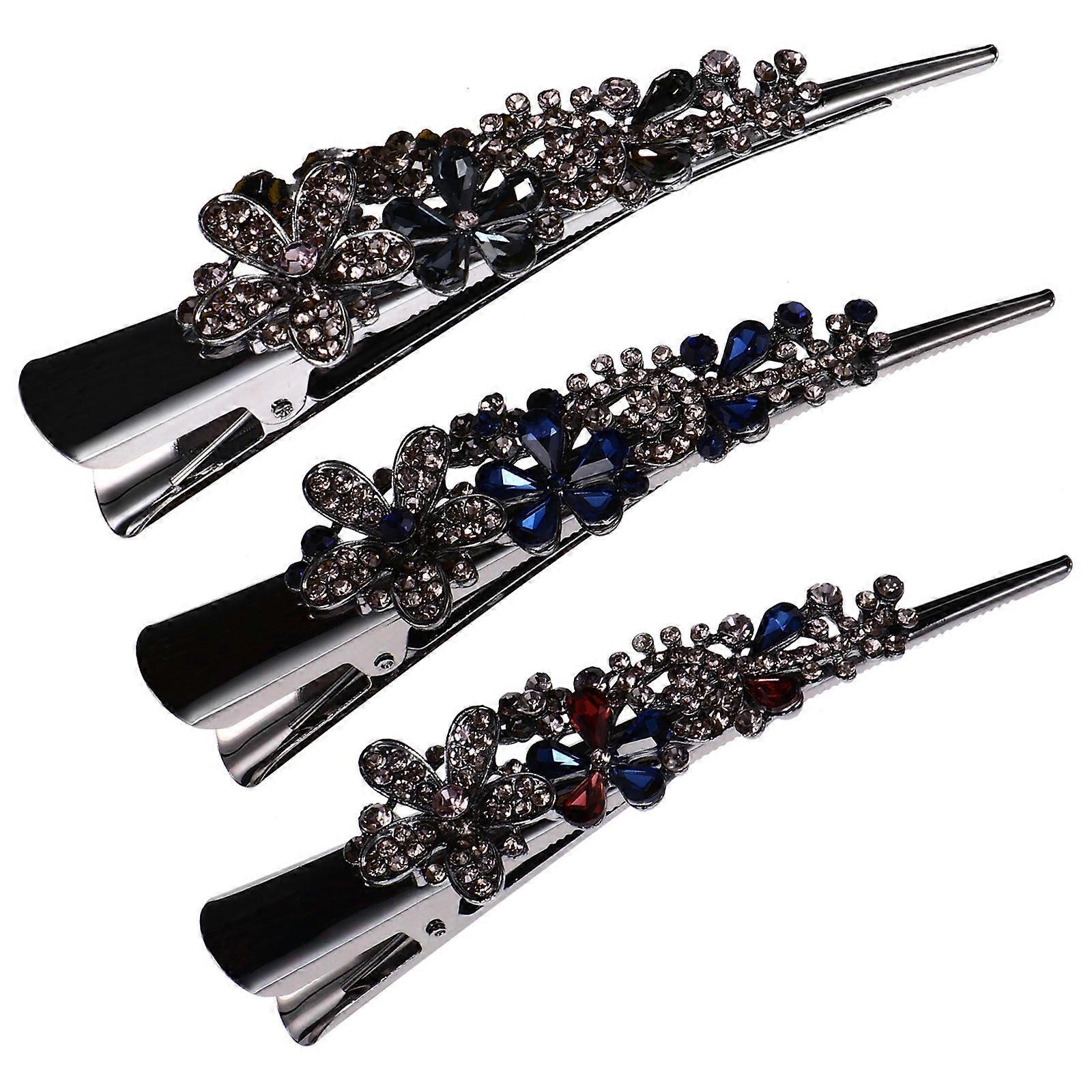 Rhinestone Clips Til Hår Særlige Begivenheder Chic Style 3stk