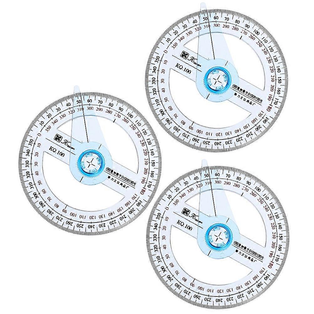 Professional Protractor Ruler Semi Circle Transparent Geometry Protractor For Architects Woodworking 3Pack