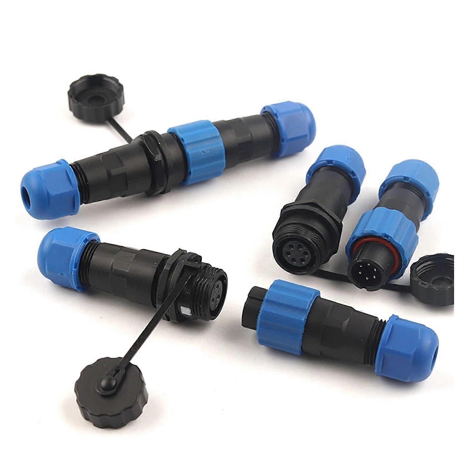 SP13 Docking Aviation Plug Socket - Panel Mount, Wire Cable Connector, 1/2/3/4/5/6/7/9 Pin, SP13-7D