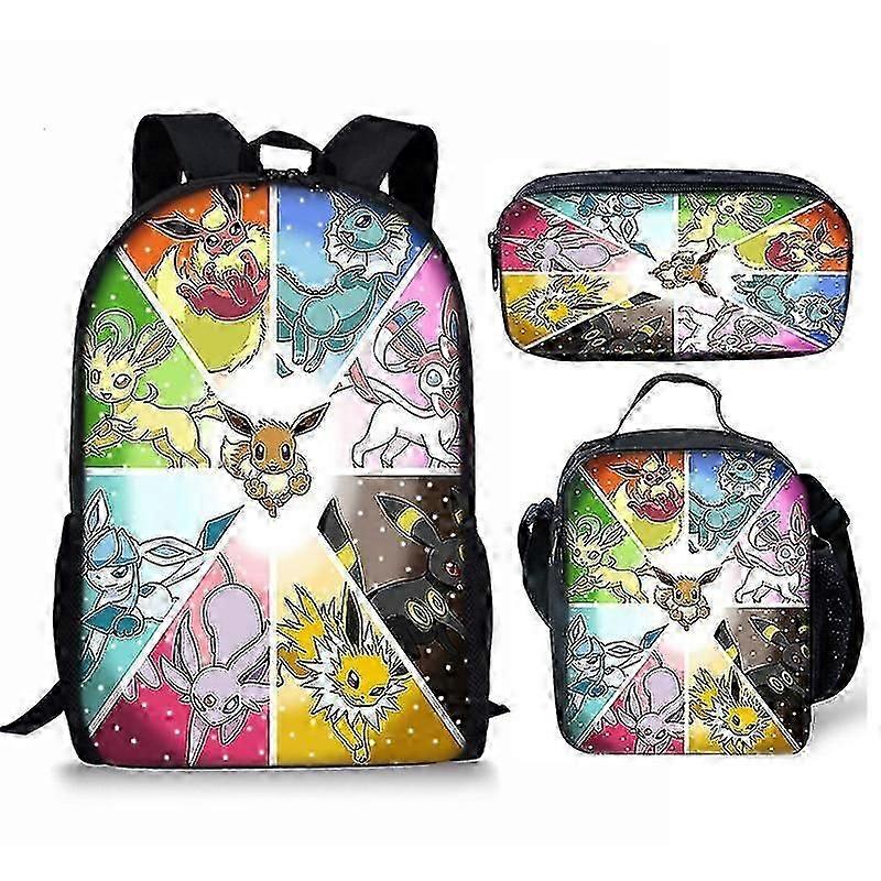 Adorable Pikachu Themed School Backpack Set for Kids - Includes Satchel and Pencil Case