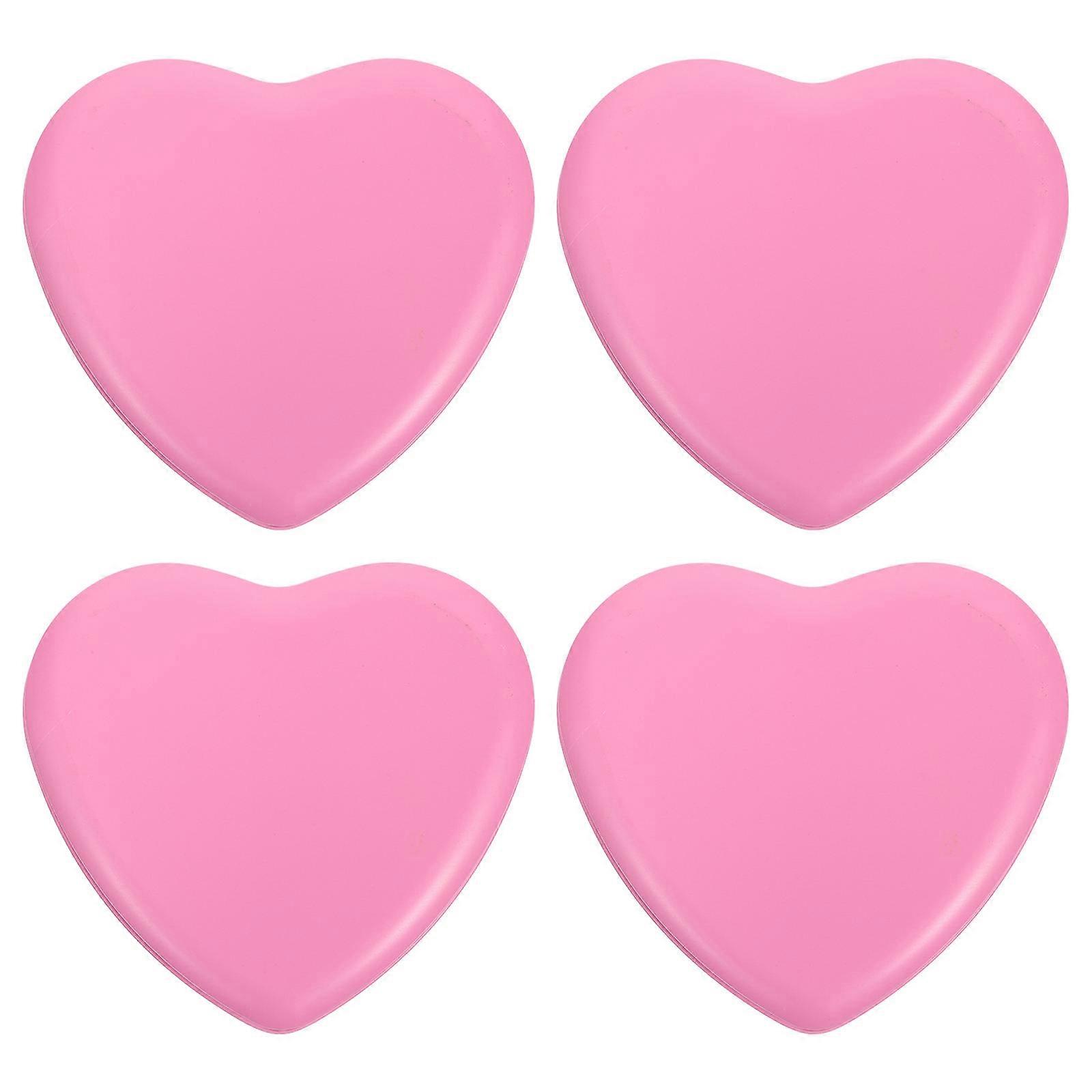 4Set Unique Heart-Shaped Candy Storage Containers Perfect For Gift Packaging And Small Items Storage Pink