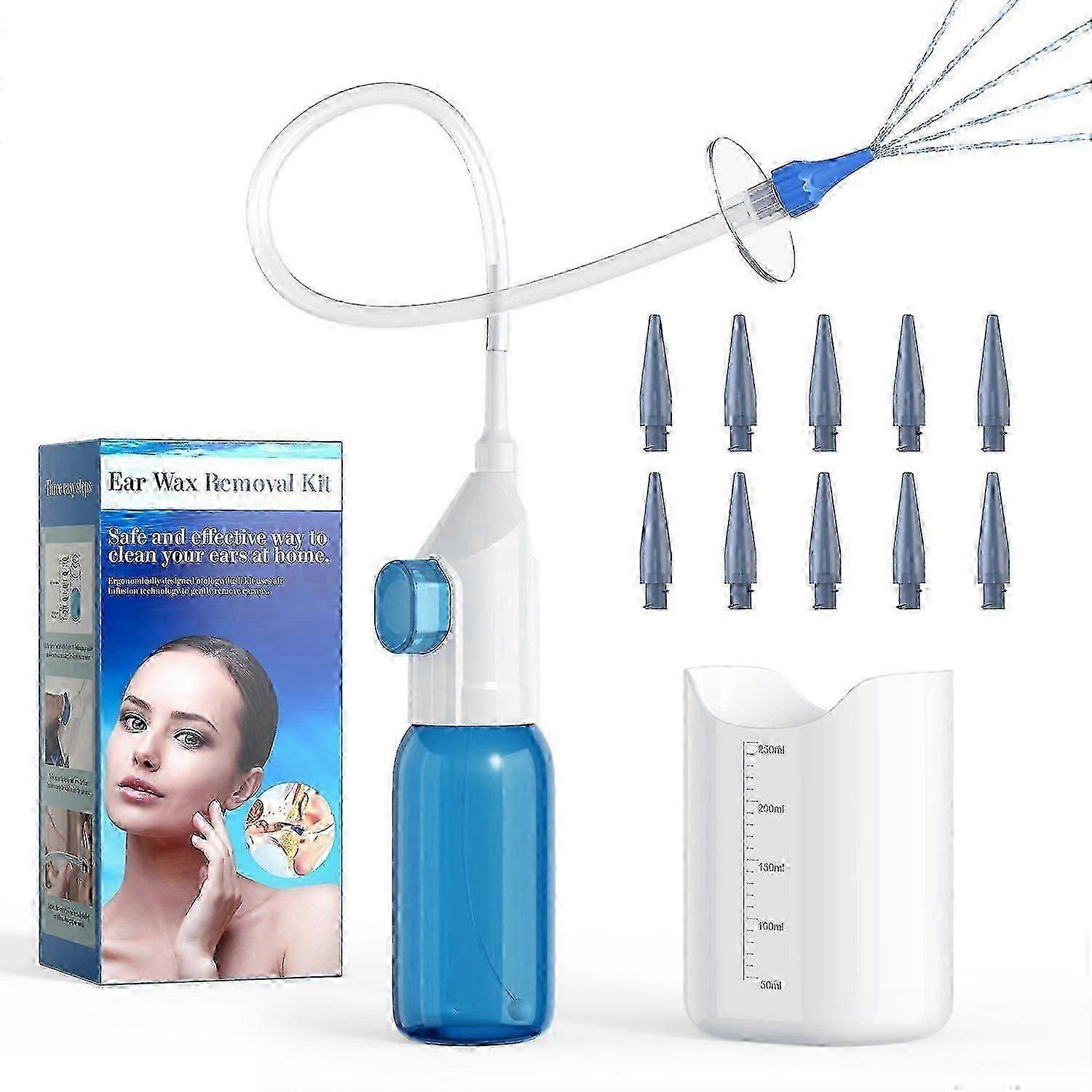 Kit complet d’élimination du cérumen avec 10 têtes lavables pour un soin hygiénique