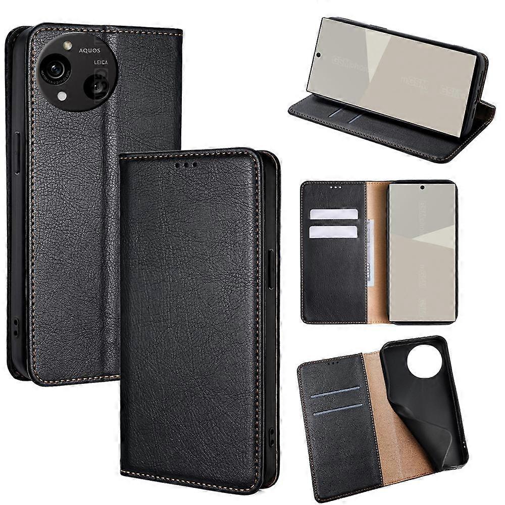 Gloss Oil Solid Color Magnetic Leather Phone Case