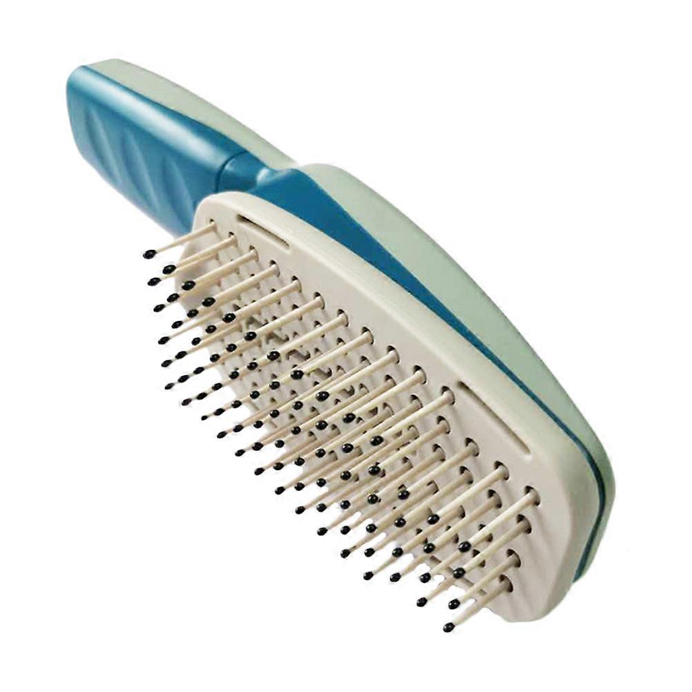 Blue Plastic Pet Grooming Comb Anti Static Healthy Anion Generator for Dog Cat Use 1PC