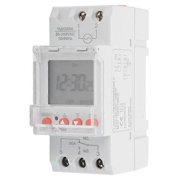 Timer Switch 24 Hours Digital Analog Programmable LCD Backlight Din Rail.