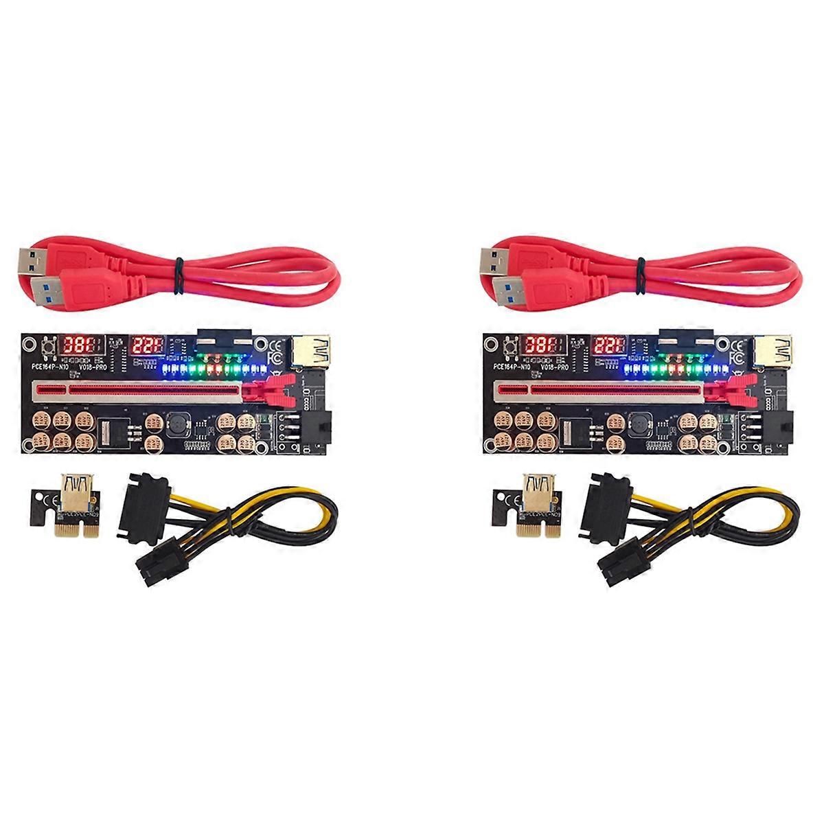 VER018 PRO PCI-E Riser Card USB 3.0 Cable 018 PLUS PCI Express 1X To 16X Extender PCIe Adapter for B