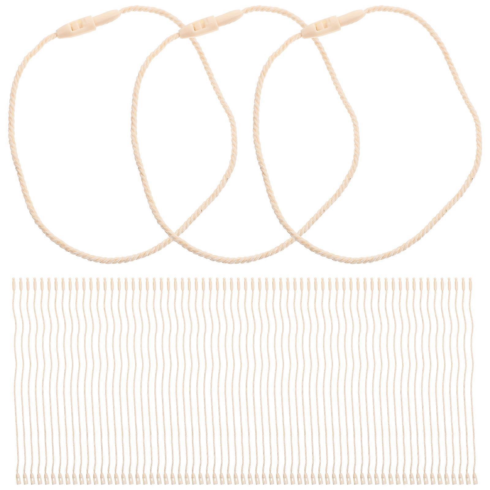 200pcs Beige Clothes Tag Ropes Hanging Strings for Clothing Tags, Jewelry Labels, and Price Tagging – Multi Functional Craft Supply