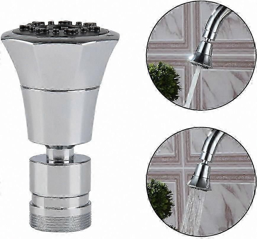 Adjustable 2-Mode Handheld Shower with Faucet Aerator Attachment 360-Degree Swivel Head Water-Saving Spray Nozzle for Bathroom Use