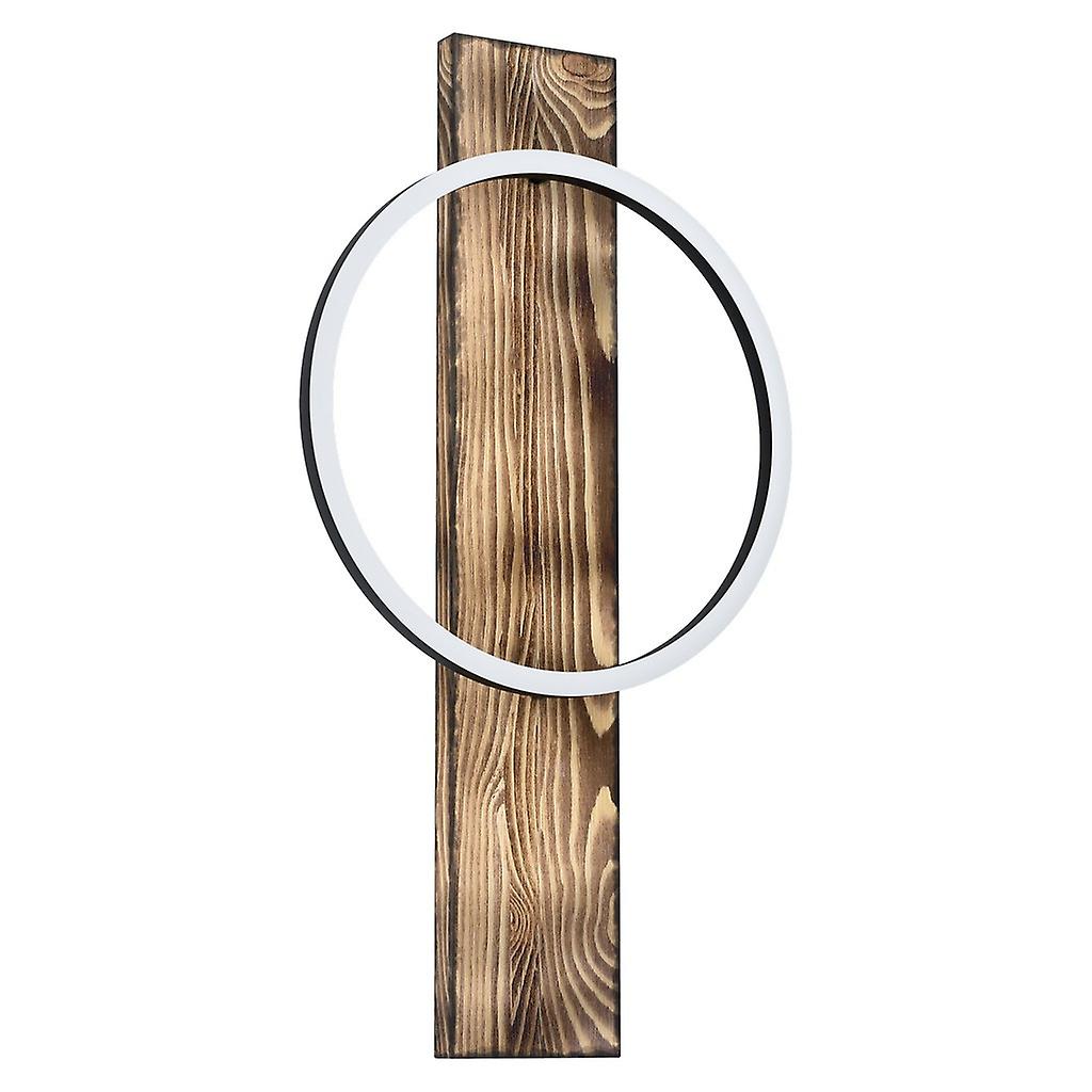 Eglo Boyal Integrated LED Wall Light Black, Brown Rustic