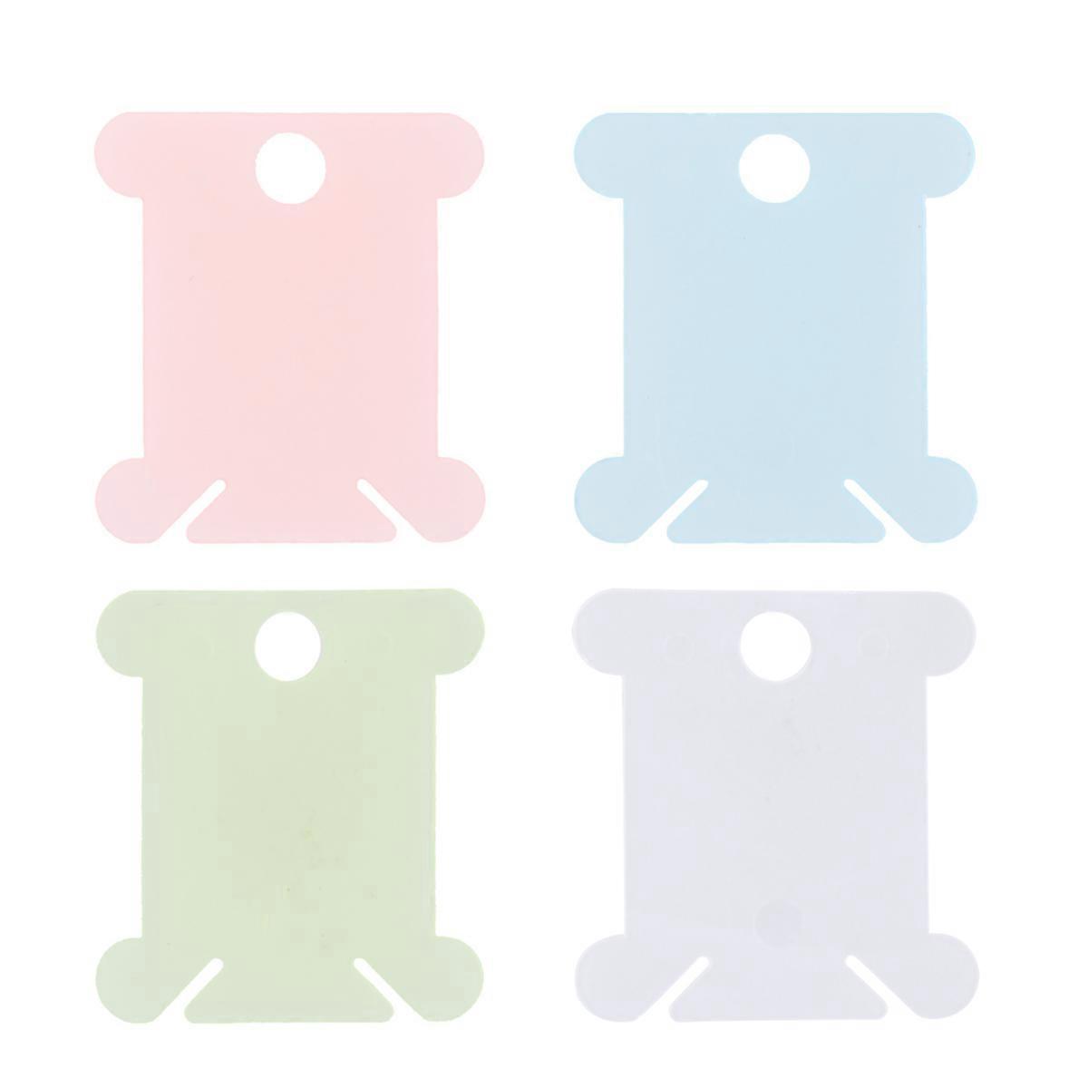 400pcs Sewing Thread Stand Winding Tools with Needle for Cross-Stitch in Assorted Colors Plastic