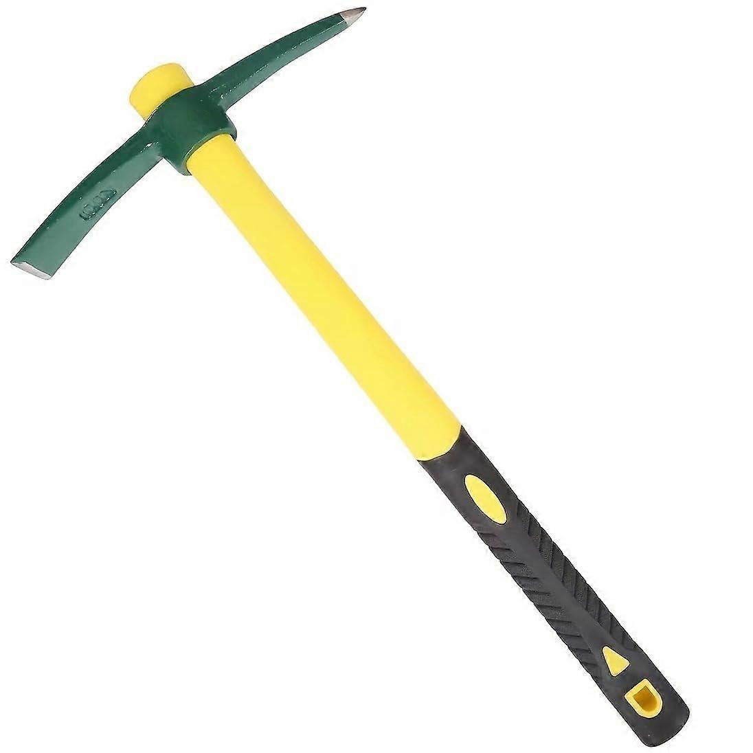 15inch pickmattock hoe, forged weed garden hoe, fiberglass handle, mattock forged handle for gardening, Style 1, 38*25.5*3.5cm.