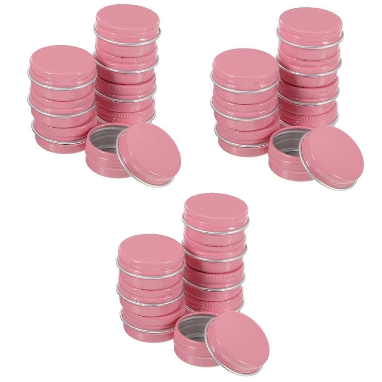 24Piece Storage Tin Set for Candles, TravelPattern Glass Jars, Ointment Containers