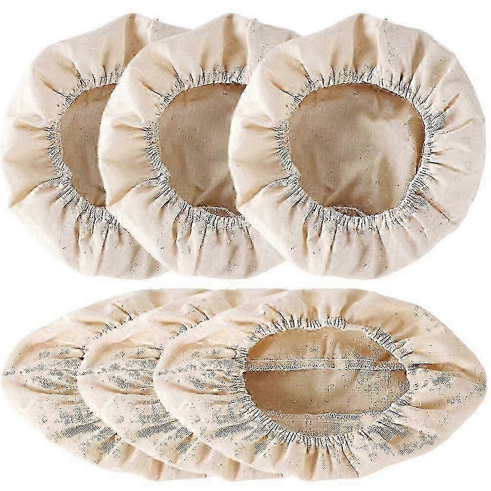 6 قطع الخبز بانيتون التدقيق سلة بطانة القماش غطاء الخبز العجين التدقيق العجين المخمر سلة القماش بطانة- جيد
