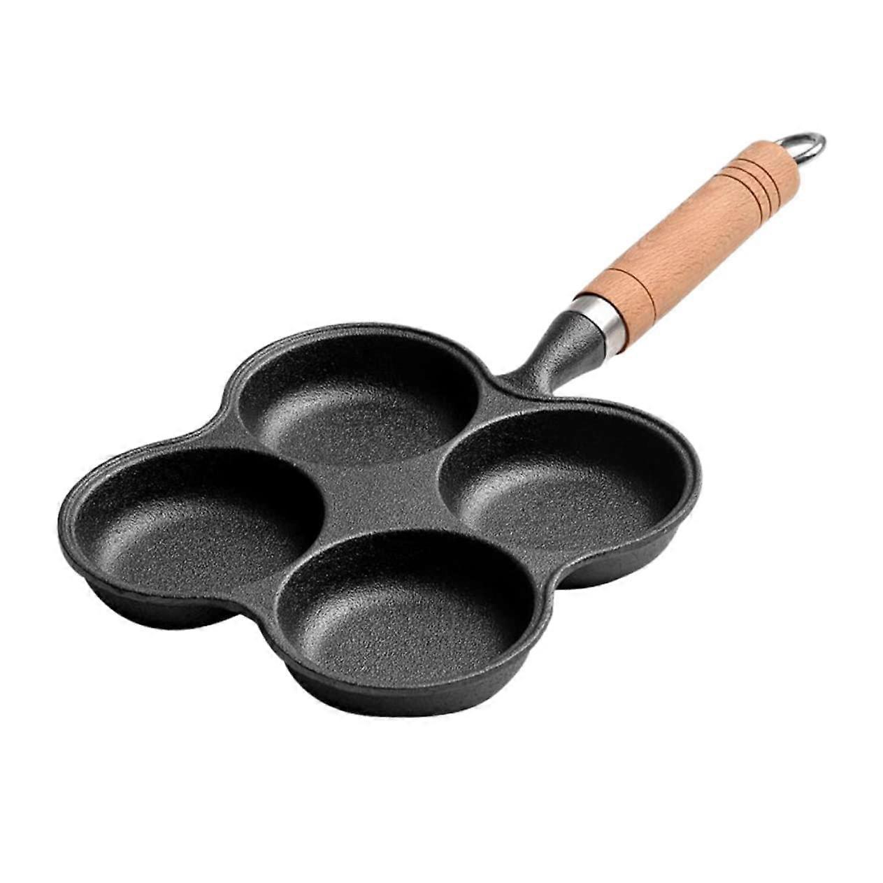 NonStick Four Hole Egg Frying Pan Omelette Maker for Breakfast Compatible Induction Cooktops for Eggs and Burgers
