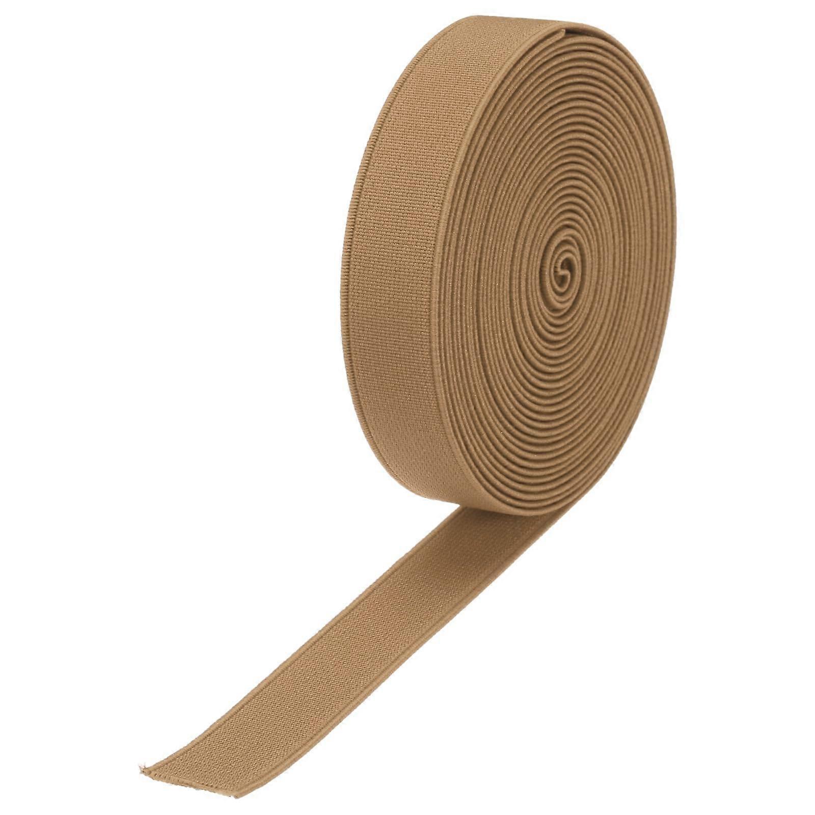 Elastic Bands for Sewing 1.5cm 5 Yard/15ft Light Brown Knit Elastic Spool Elasticity for Wigs, Waistband, Pants 1.5cm Light Brown