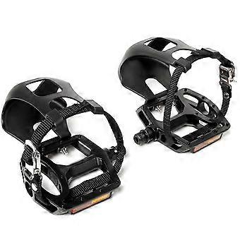 Peloton Pedals for Normal Shoes Toe Cages for Peloton Bike Universal Fit Bicycle Pedal Black 2