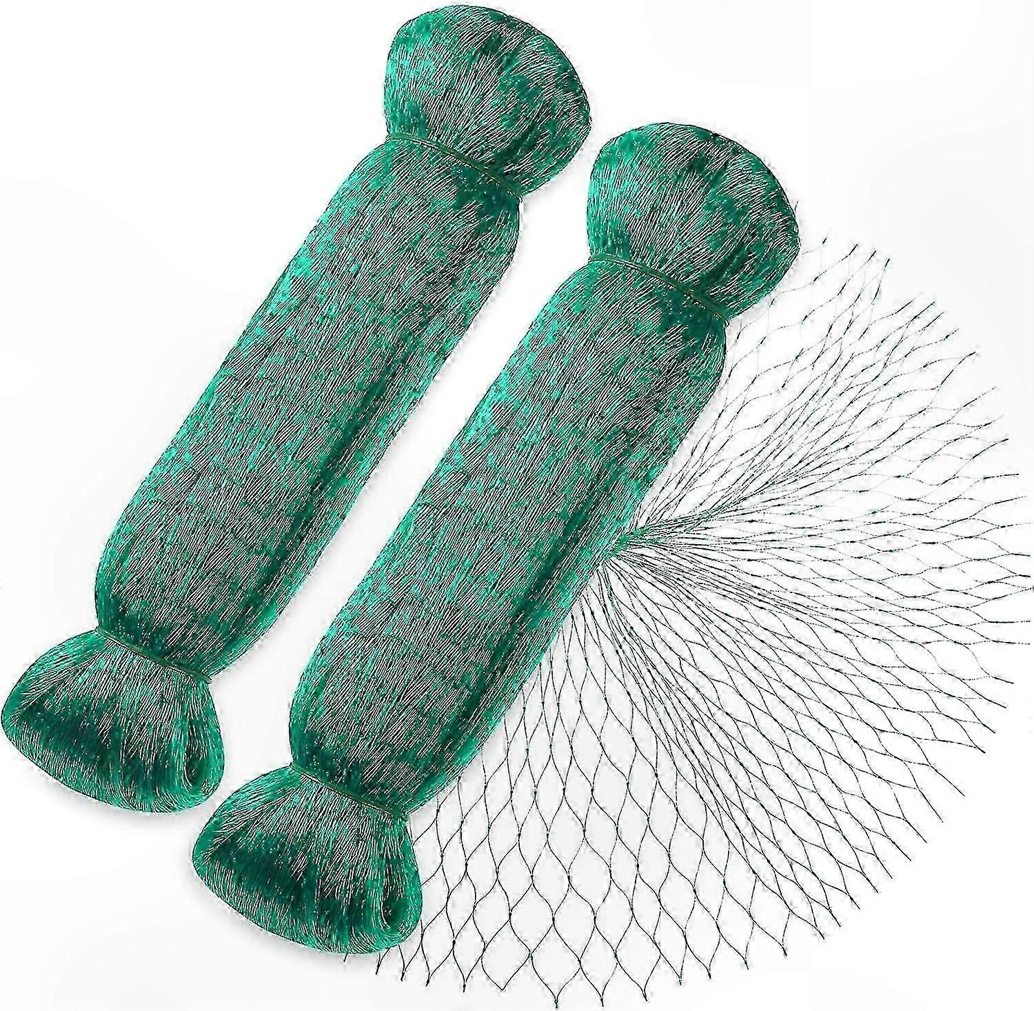Garden Bird Netting for Plant Protection, 2pcs 4 * 10m Green Netting Suitable for Protecting Plants, Fruits, Flowers, and Vegetables with 15