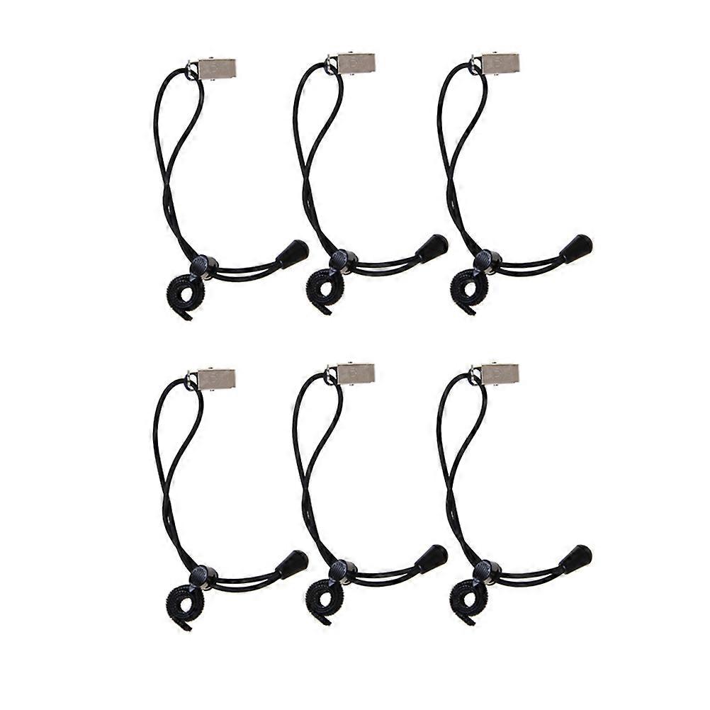 Backdrop Clips Multi-Functional Clip for Clothes Hanging Black Nylon Supporting Background Cloth 6Pcs