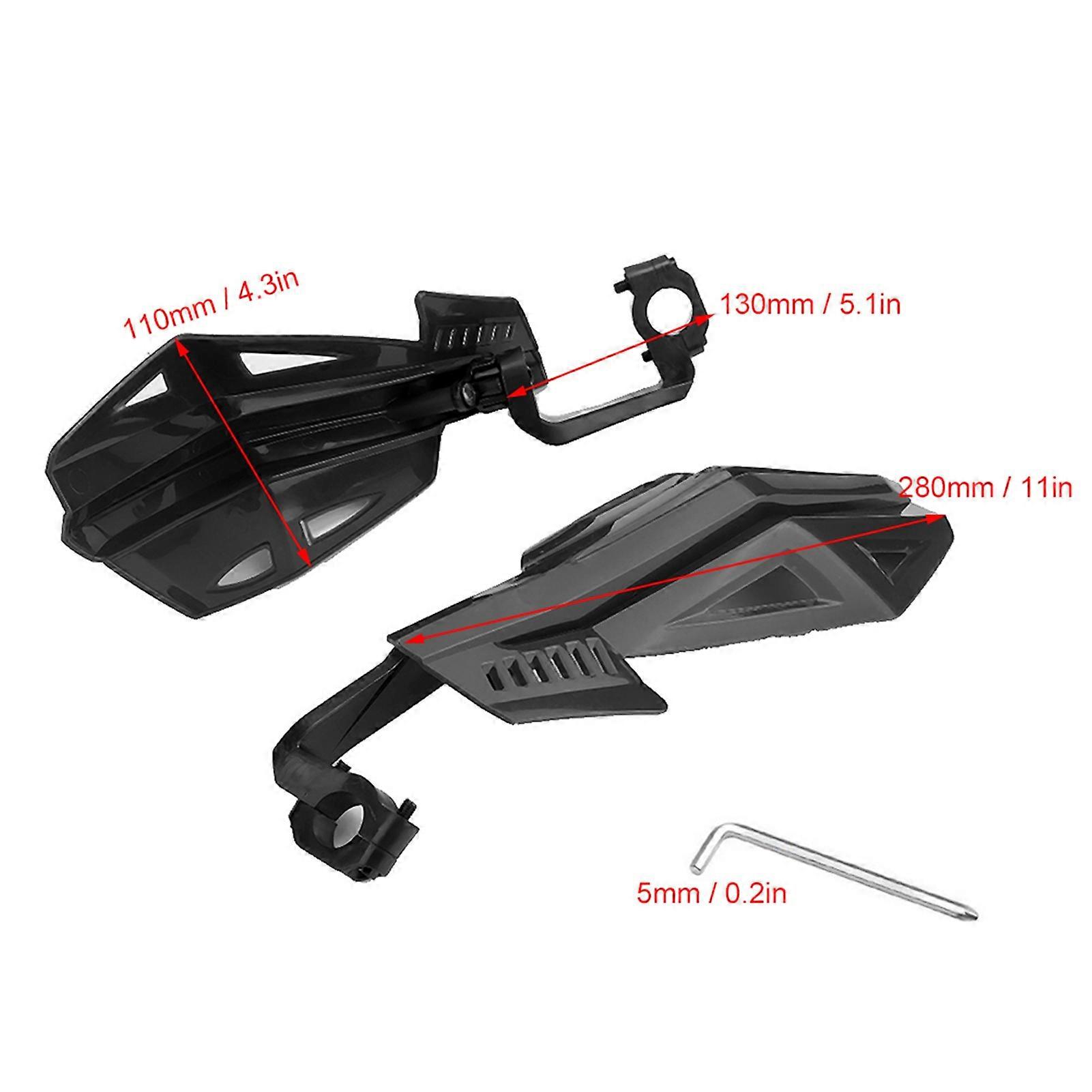 7/8in 22mm Dark Gray ABS Motorcycle Hand Guard Protector