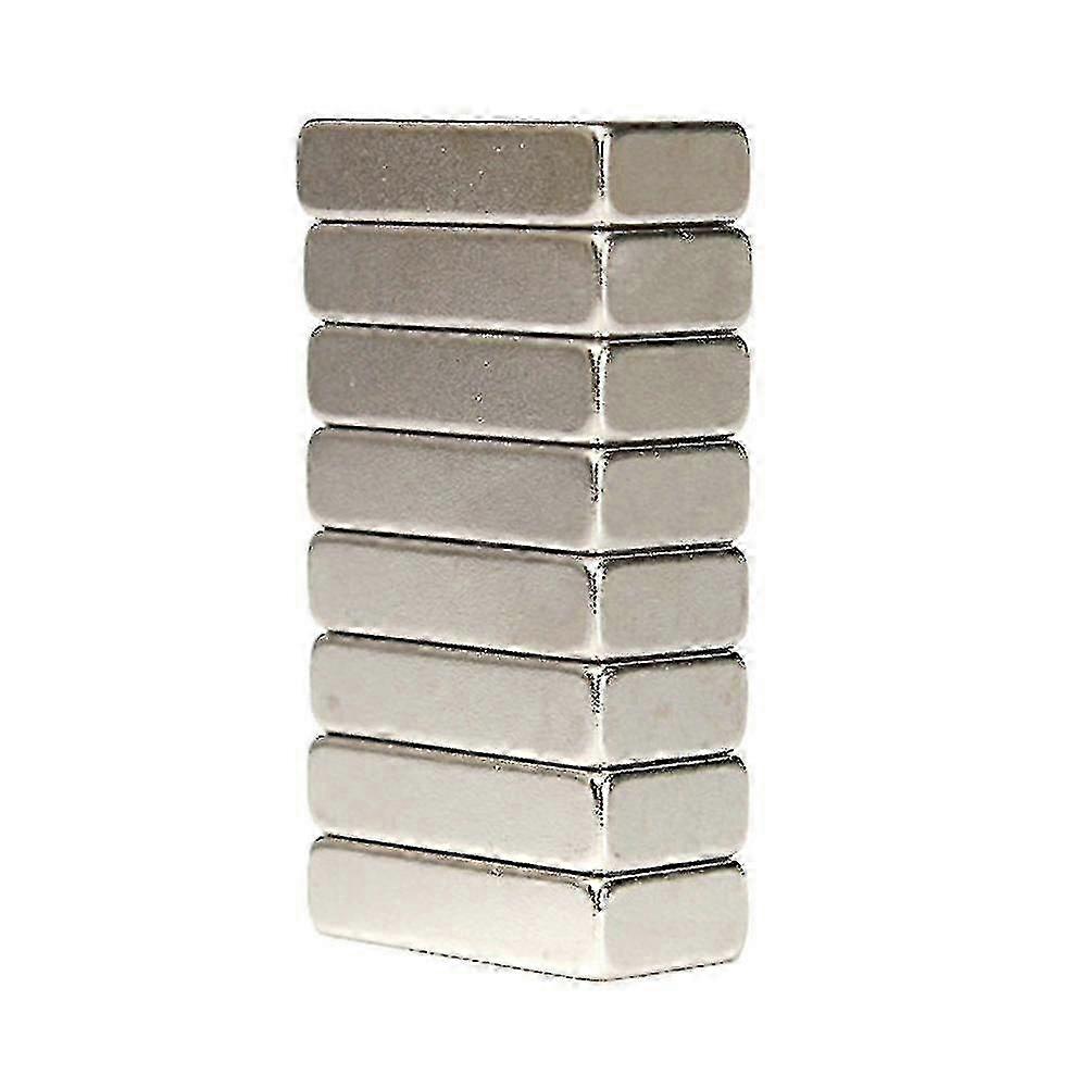 New Strong Rare Earth Neodymium Block Magnets for Fridge, 8 Pcs, N52 Cuboid, 20x10x5mm, Mengxi Made