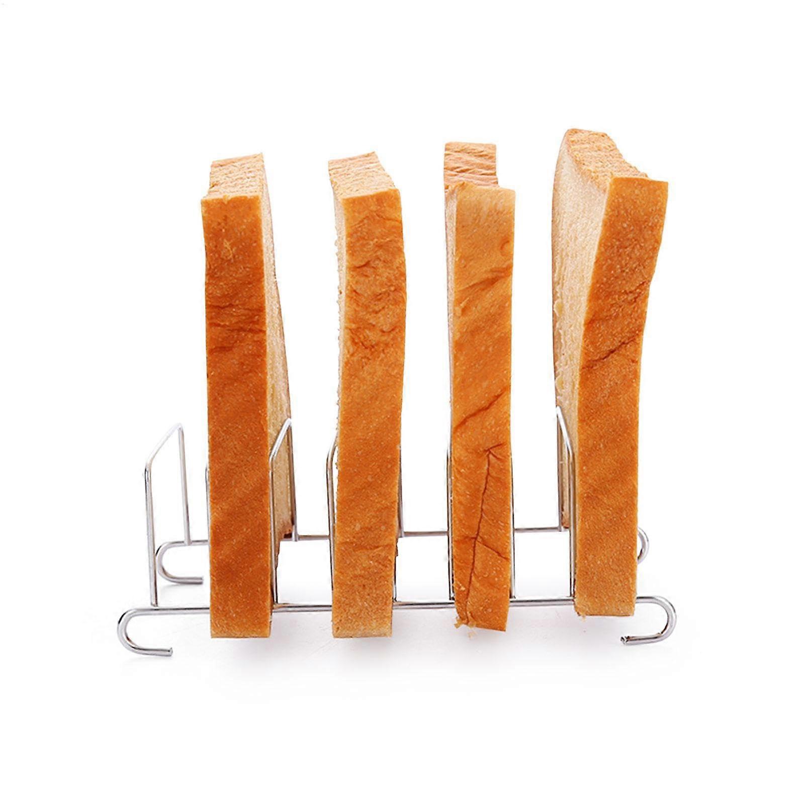 Stainless Steel Toast Rack 2-Piece Set, 8-Slice Grid Holder, Rectangular Toast Organiser, Hot Air Fryer Accessories