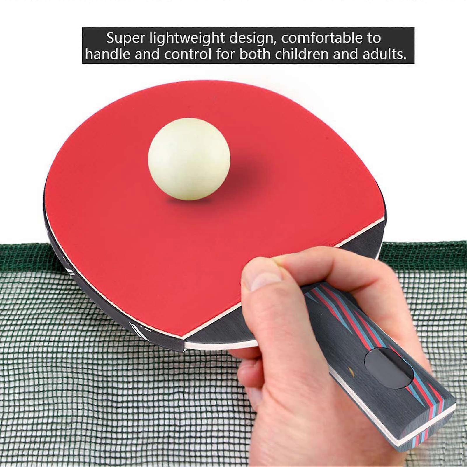 Penhold Table Tennis Racket Bat Paddle 24x15x2cm Red Black