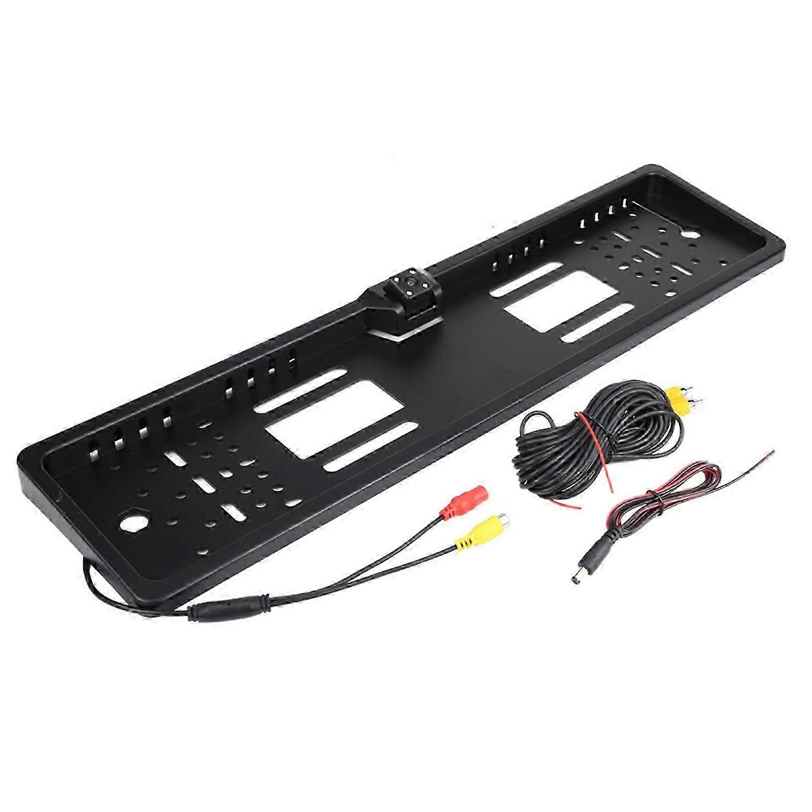 European Automobiles Number License Plate Frame with Rearview Reverse Backup Camera LED
