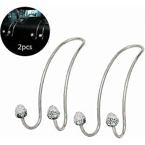 Car Back Seat Headrest Hooks Hanger, Headrest Holder Hooks, Metal Hooks for Hanging, Car Hooks Sequins, Car Storage Hooks