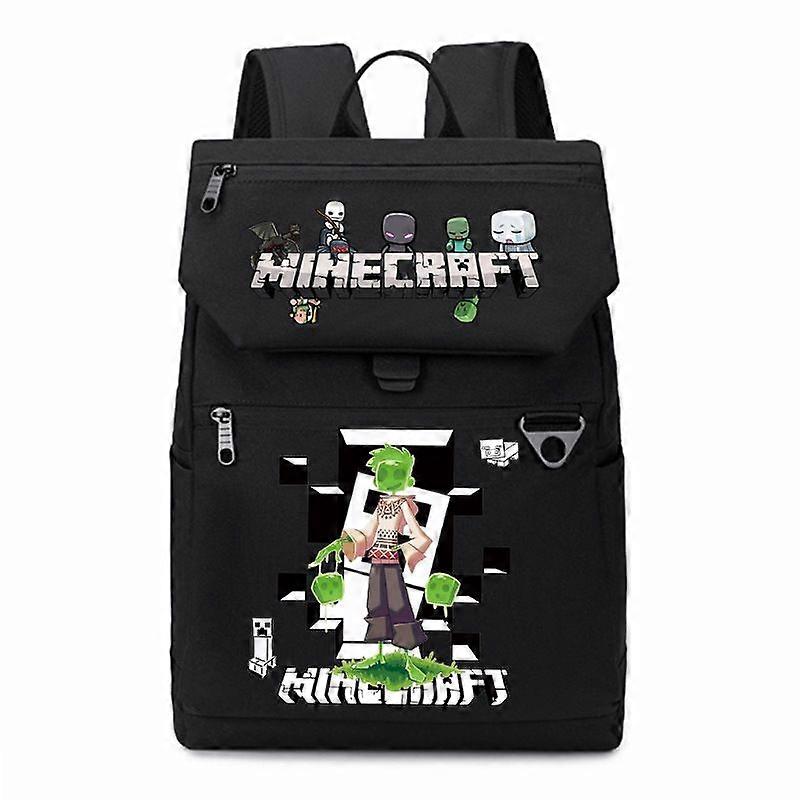 Minecraft student backpack, cartoon patterned backpack, children's backpack Style 16