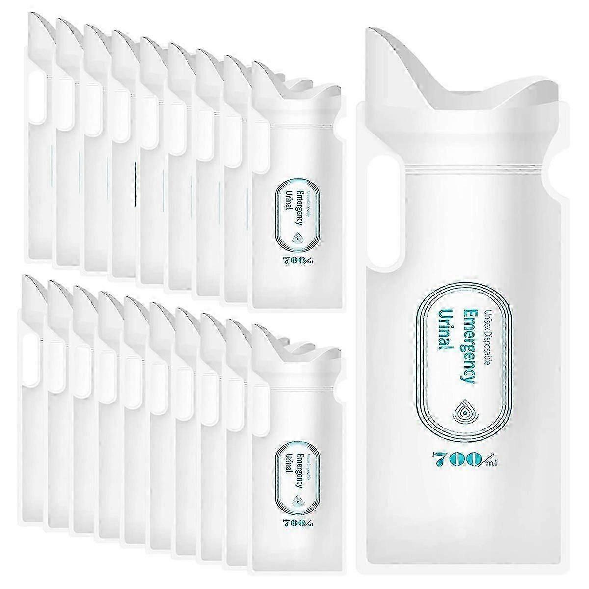 20STK engangs urinposer, 700ML urinposer for reisecamping nød- og trafikkork, tissepose
