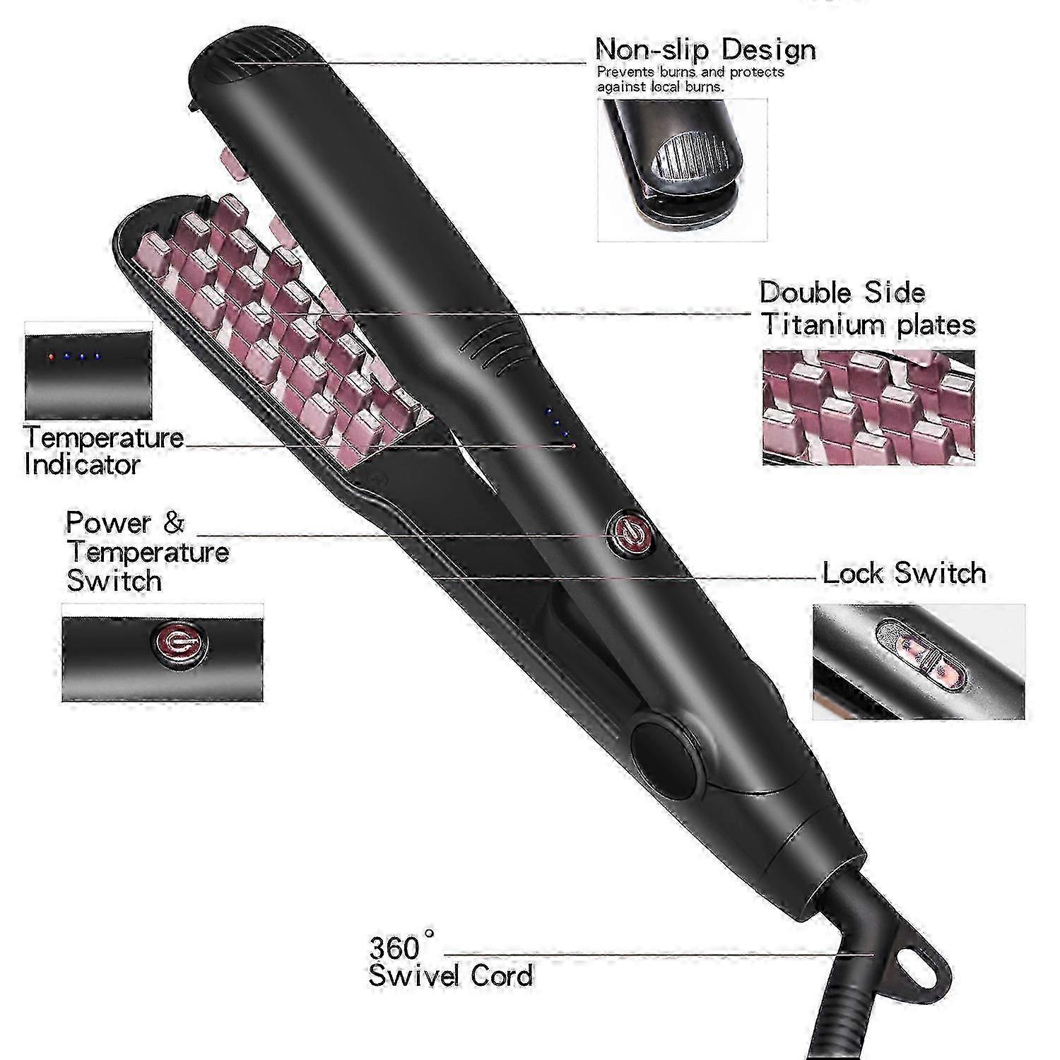 Ceramic Volumising Iron for Thicker Hair - Negative Ion Technology ...