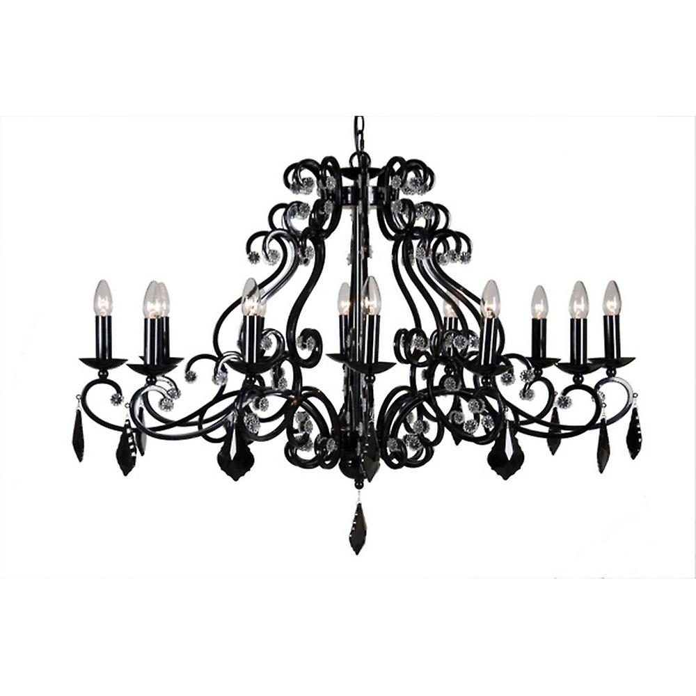 Barozzi Multi Arm Chandeliers Glossy Black