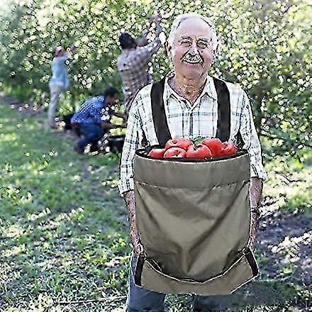 Waterproof Fruit Harvesting Apron - Durable 600D Storage Pouch with Adjustable Fit for  Picking
