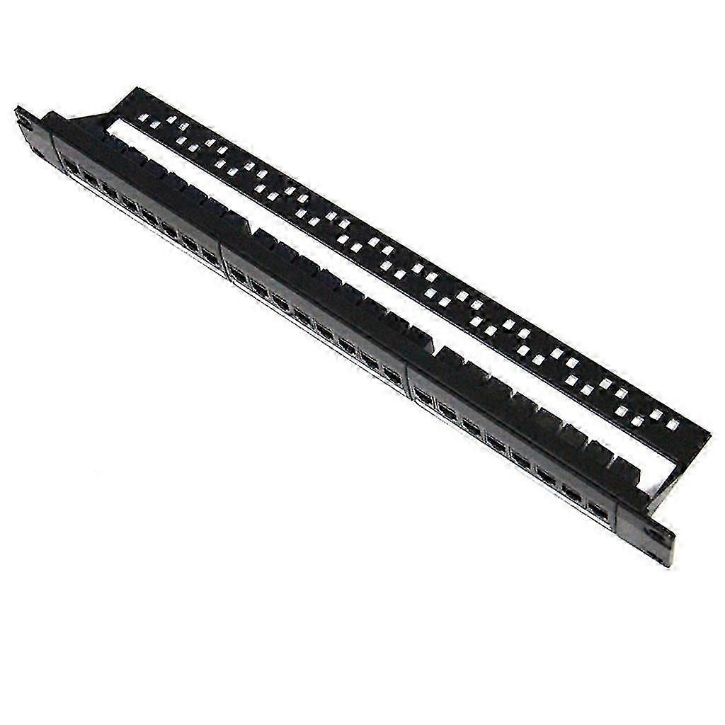 24 Port Cat6a Pass Through Coupler Patch Panel For Cat6a Loaded