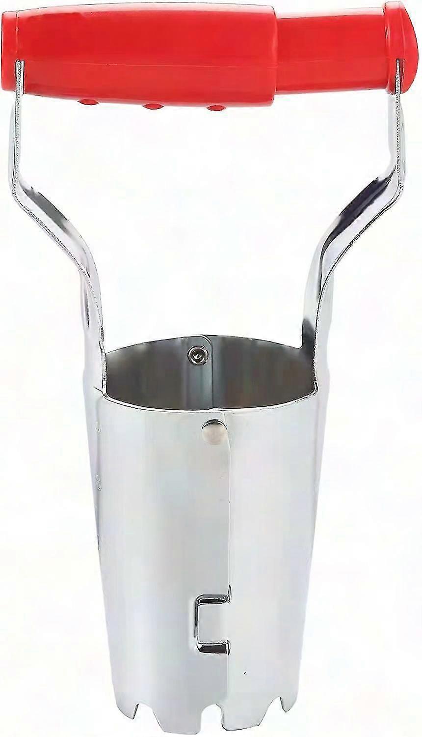 Automatic Bulb Planter Tool - Red Flower Planting Device for Easy Gardening