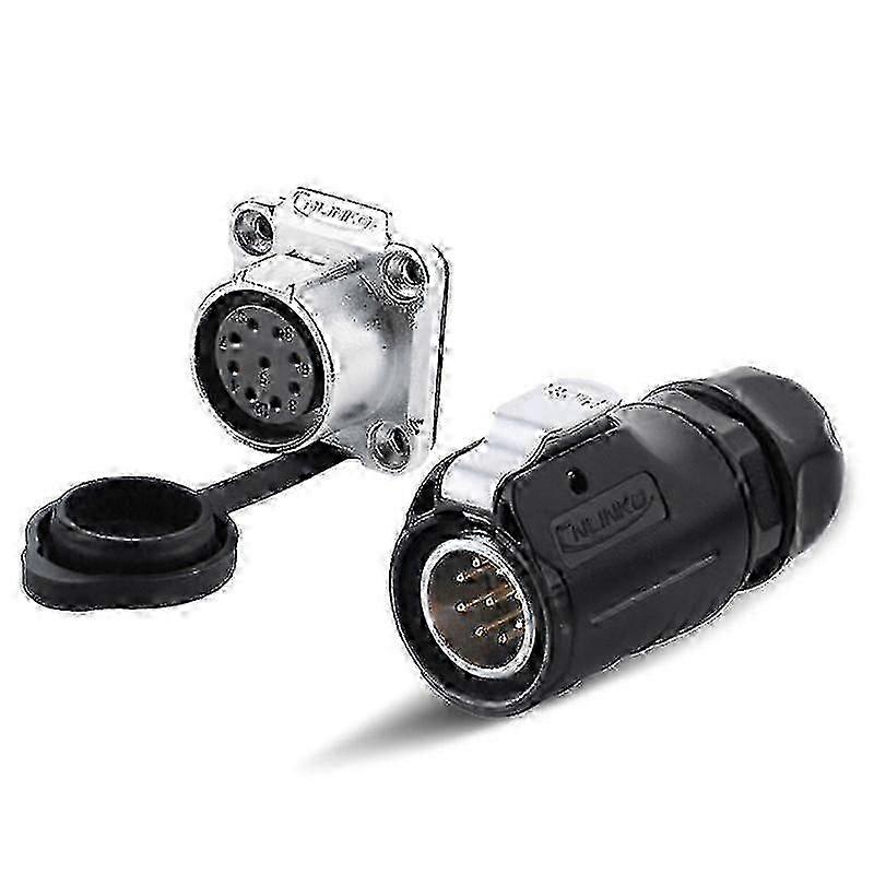 Lp20 DC Voltage 2-12 Pin Circular Industrial Male/Female Plug and Socket Waterproof Connector for Solar Energy Use