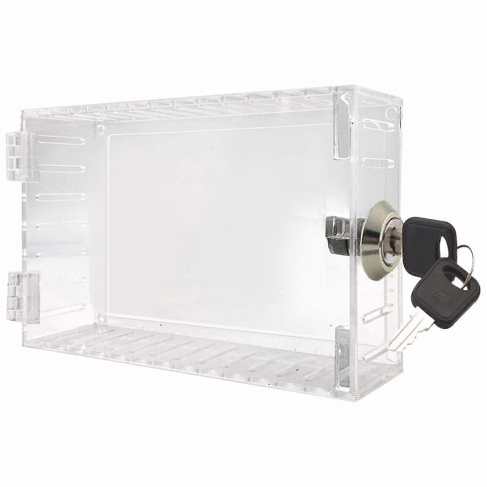 Large Clear Thermostat Cover with Key Lock - Universal Fit for Wall Thermostat Protection and Security Guard