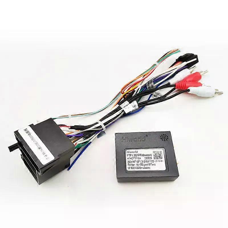 CAN Bus Decoder Wiring Harness 16 Pin Plug to ISO Connector Car Android Cable Adapter for Fiat 500 Punto Uno Doblo Lancia Delta