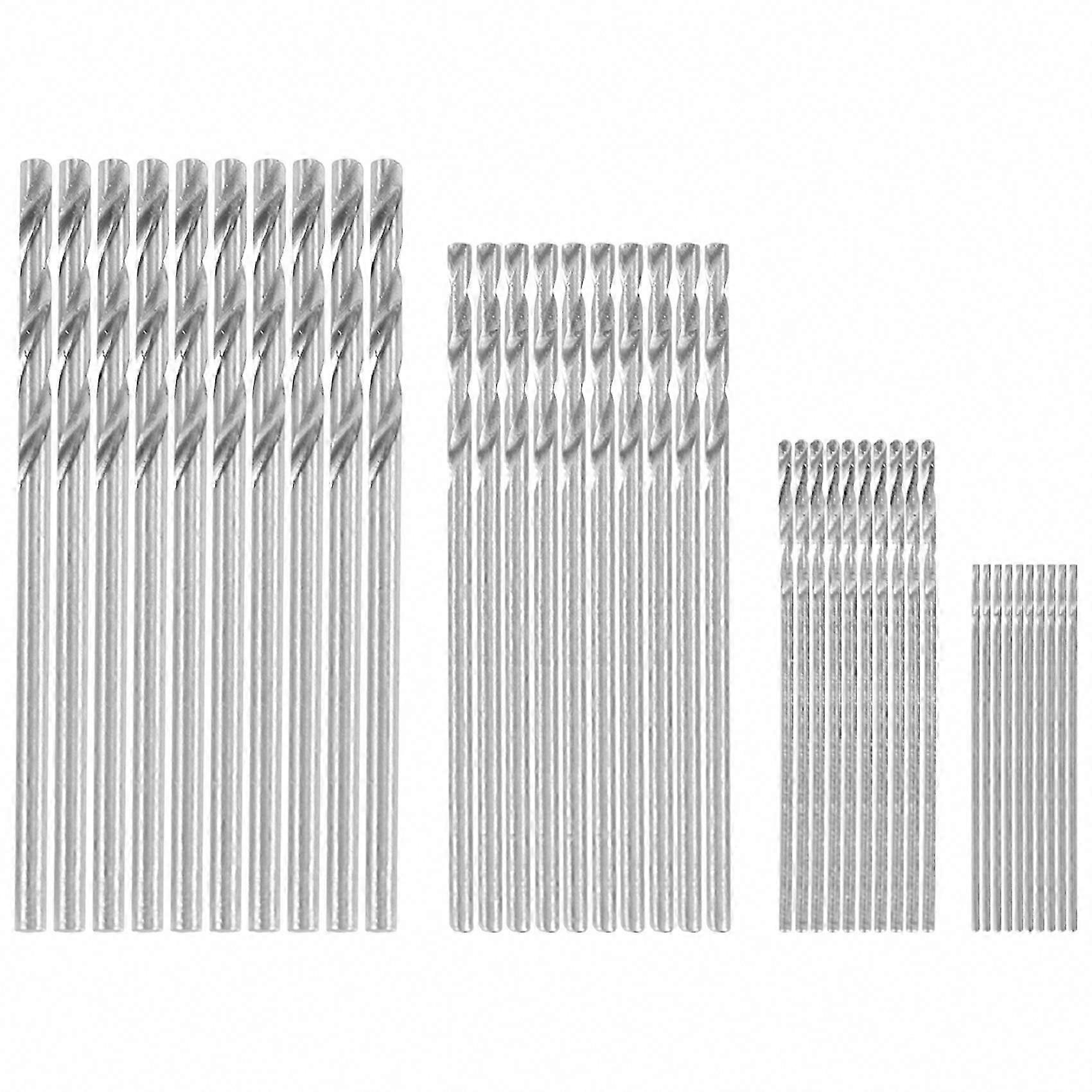 40 Pcs Mini HSS Drill Bit Set 0.5mm-2.0mm Straight Shank PCB Twist Drill Bits for Precision Work