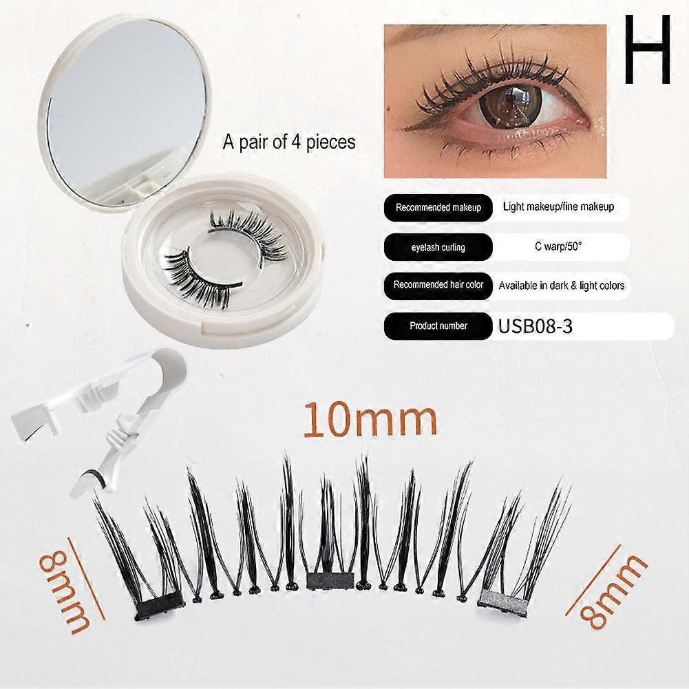 3D Magnetic False Eyelashes With Clip For Make up Natural Lash 1 Pair
